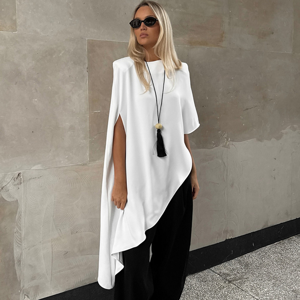 Street Fashion Look - BWQ Fashion White Dress Sexy Irregular