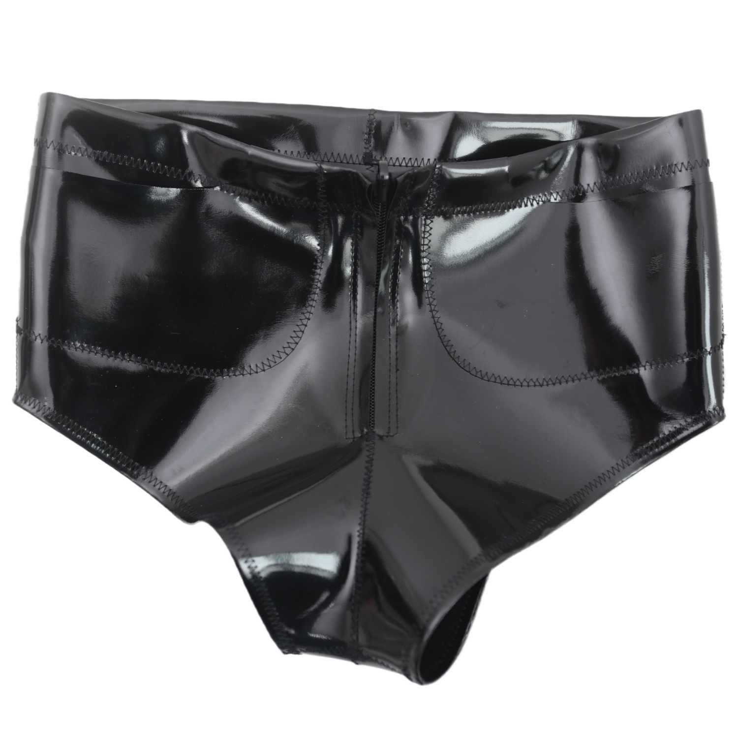 Street Fashion Style - Women Men Glossy Pocket Shorts Mid-Rise