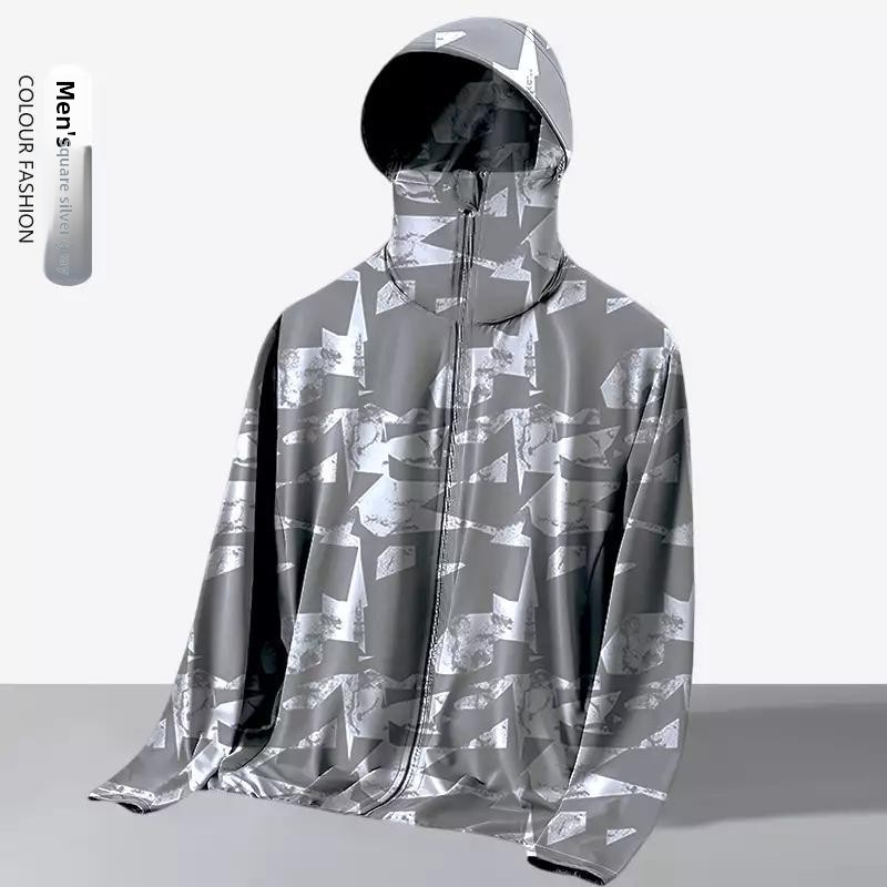 Reflective Jacket Running - Unisex Summer Loose-Fit Hooded Outdoor Sun-Protection
