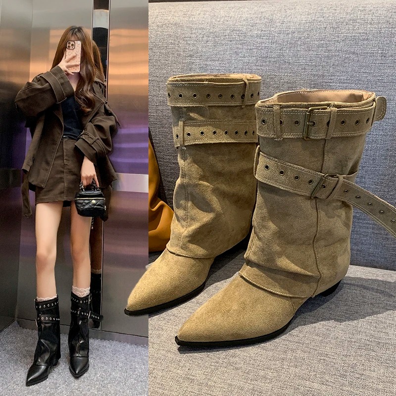 Street Fashion Trend 2025 - 2025 Pointed Toe Women's Winter Boots