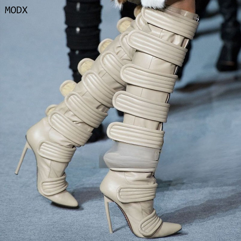 Street Fashion Rome - 2026 Pointed Toe Knee-high Boots Solid