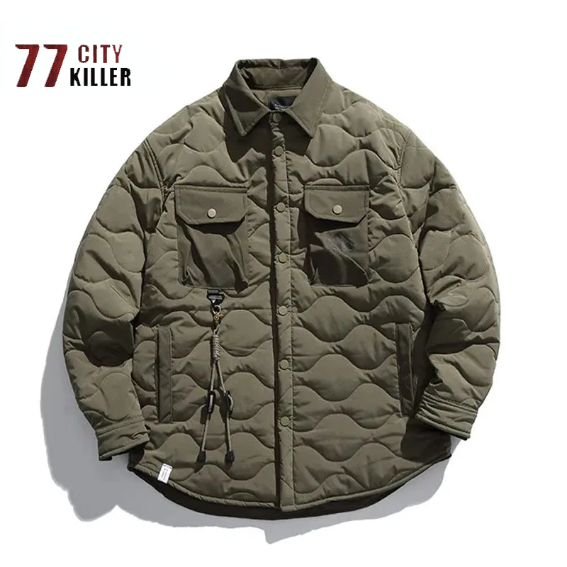 Street Fashion Erkek - Vintage Cotton Jacket Men's Winter Thick