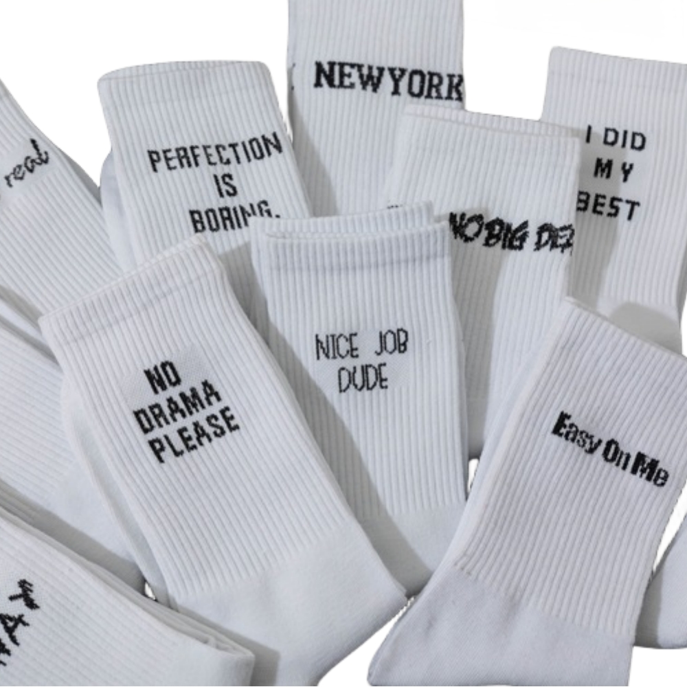 Street Fashion Youtube - New Women Letter Jacquard Series White