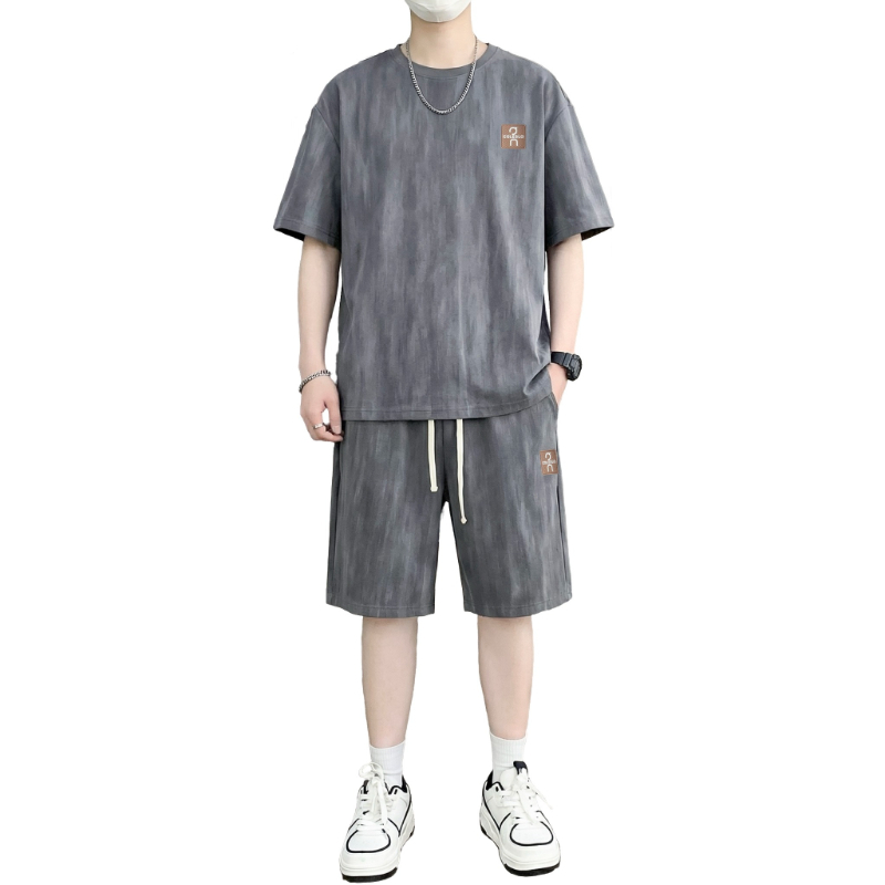 Street Fashion Style - 【T-Shirt + 5-Point Shorts】Men's T-Shirt Set