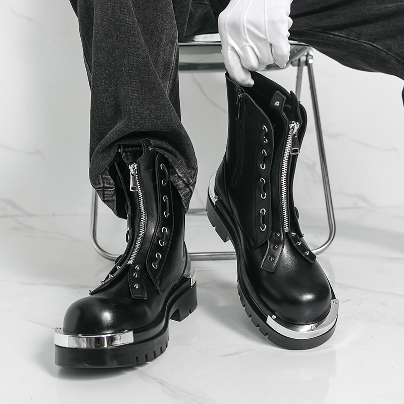 Street Fashion Walk - Men's thick soled boots Designer Trendy