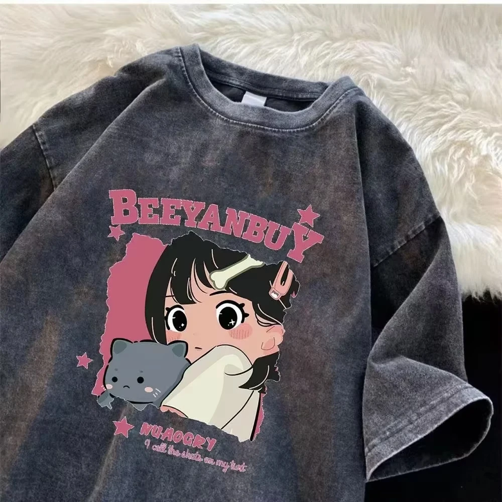 2025 Water-wash vintage t-shir - Street Fashion Trend 2025 评论和价格