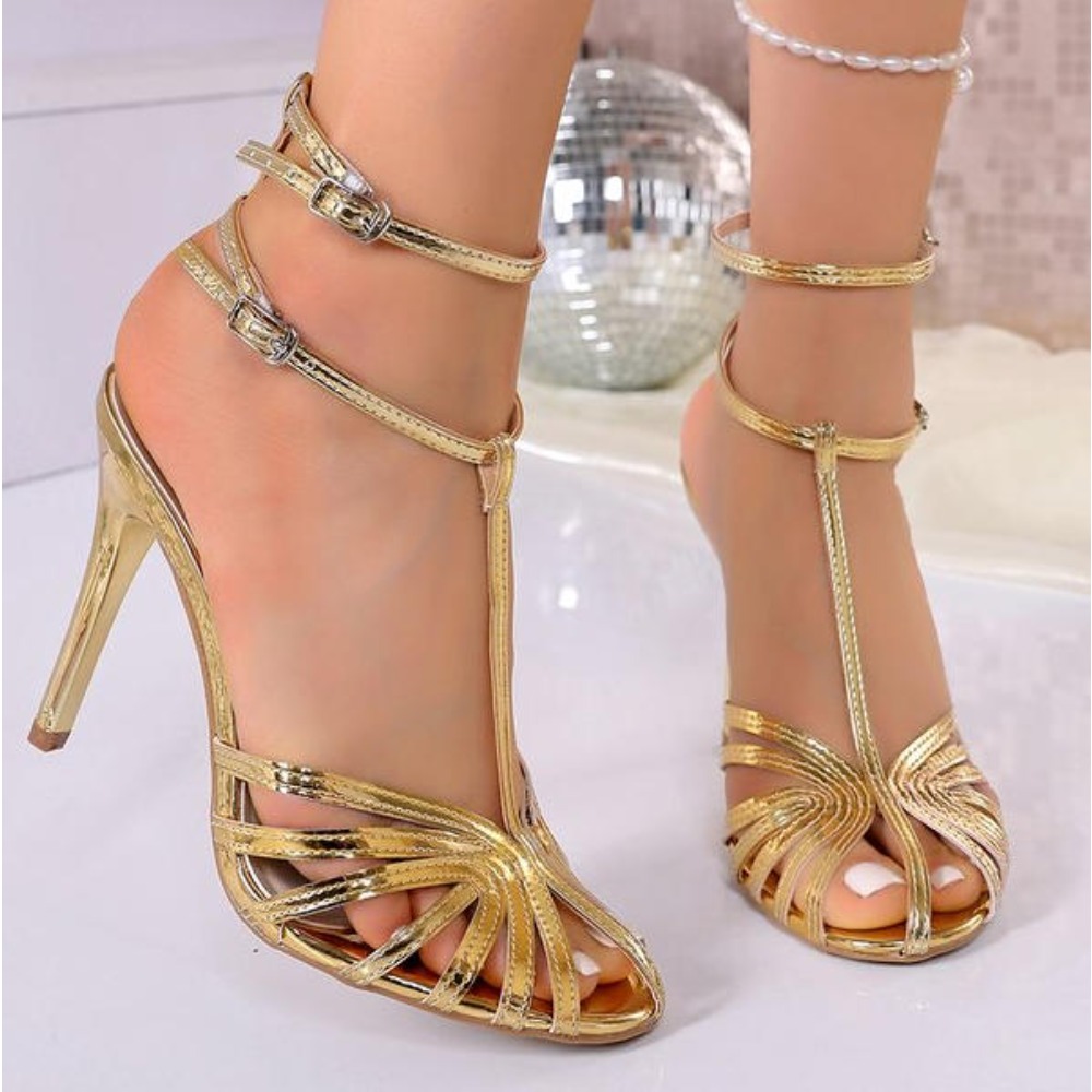2026 Fashion T-strap Caged San - Street Fashion Rome 评论和价格