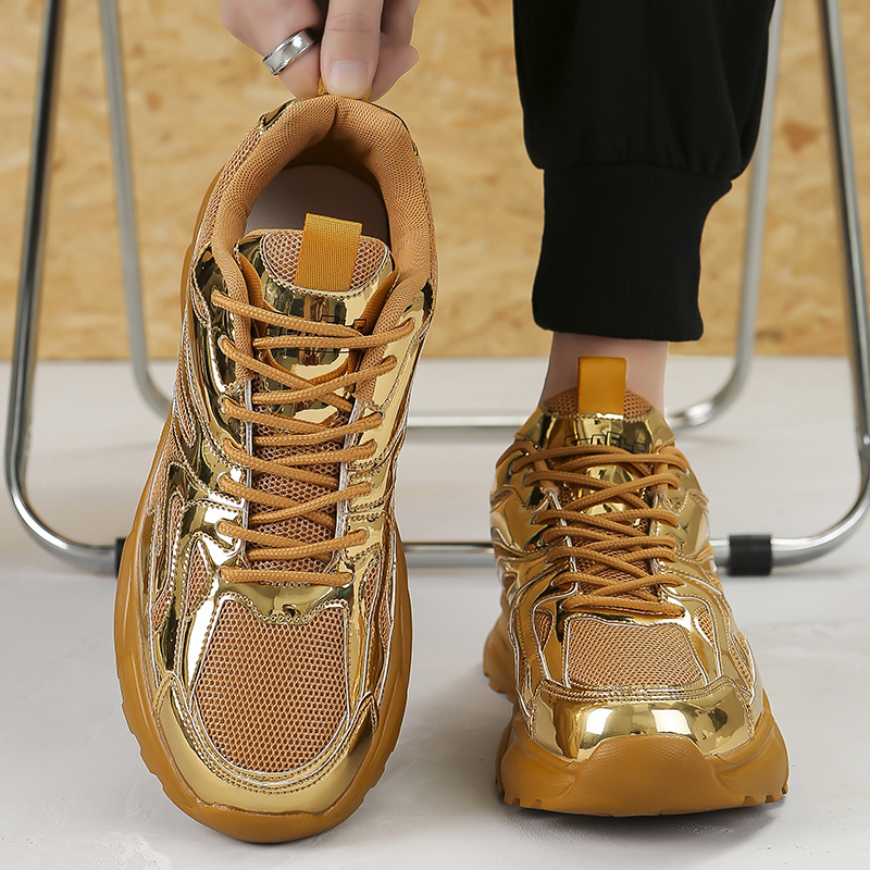 Men New Fashion Glossy Leather - Street Fashion Walk 评论和价格