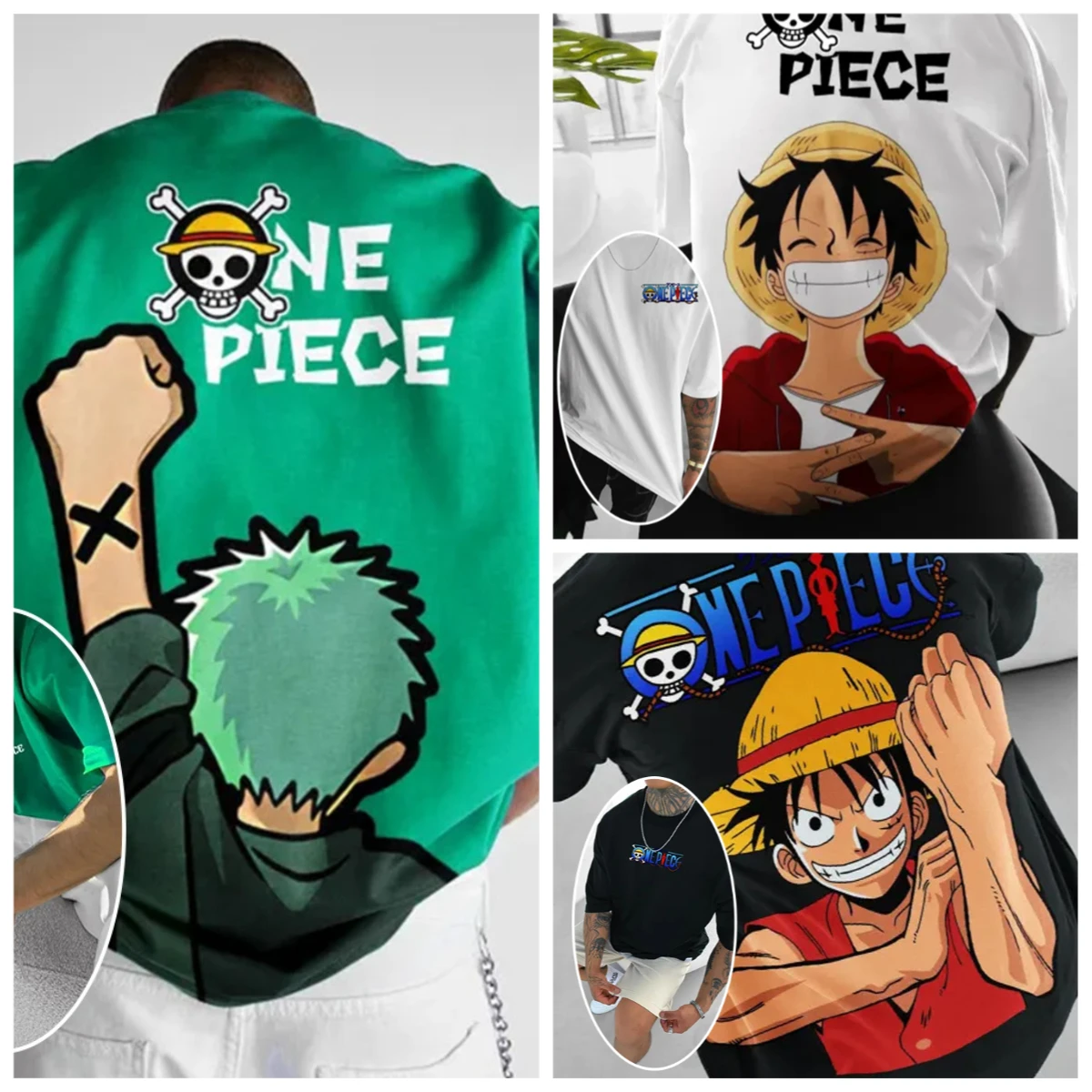 ONE PIECE Luffy Zoro 2025 Summ - Street Fashion Trend 2025 评论和价格