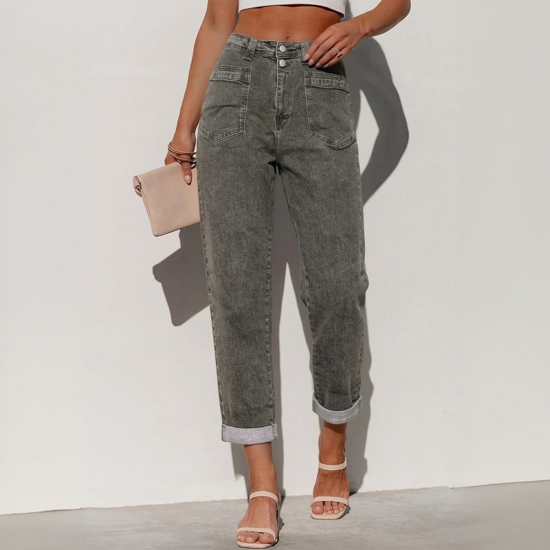 Women Plus Size American High  - Street Fashion Jeans Women 评论和价格