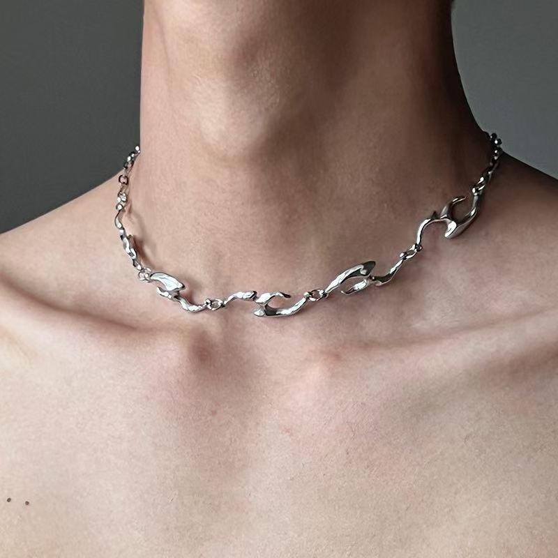 Irregular Shaped Metal Necklac - Street Fashion Trend 2025 评论和价格