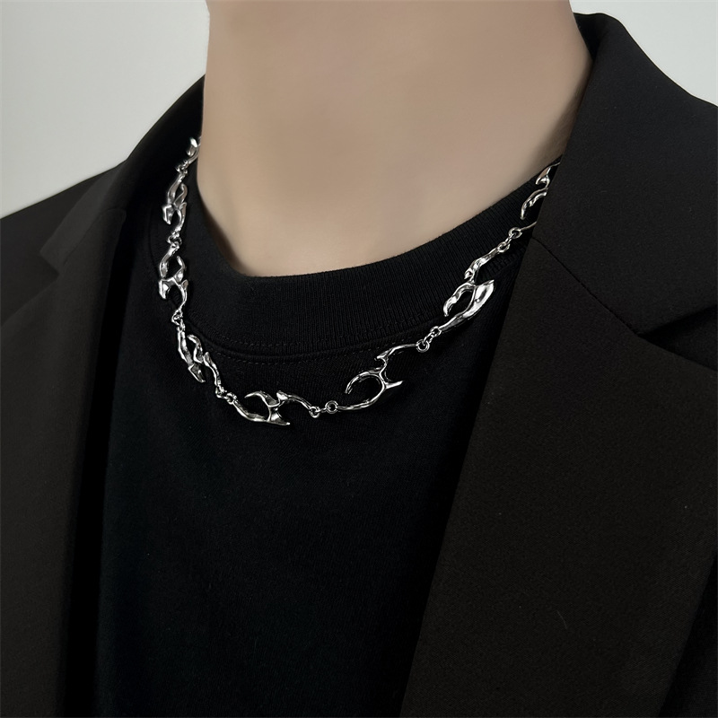 Irregular Shaped Metal Necklac - Street Fashion Trend 2025 评论和价格