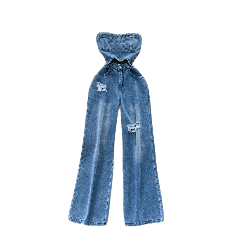Denim Jumpsuits Women One Piec - Street Fashion Jeans Women 评论和价格