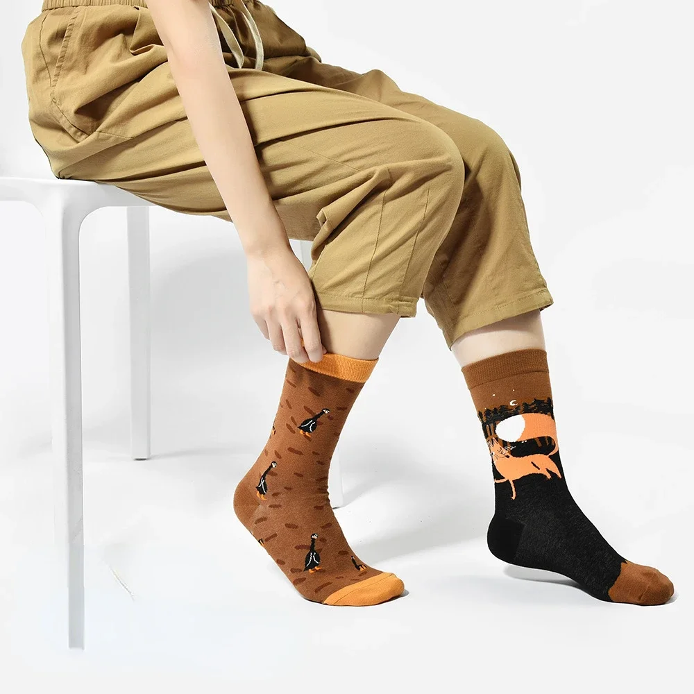Fashion AB Face Women's Socks  - Street Fashion Youtube 评论和价格