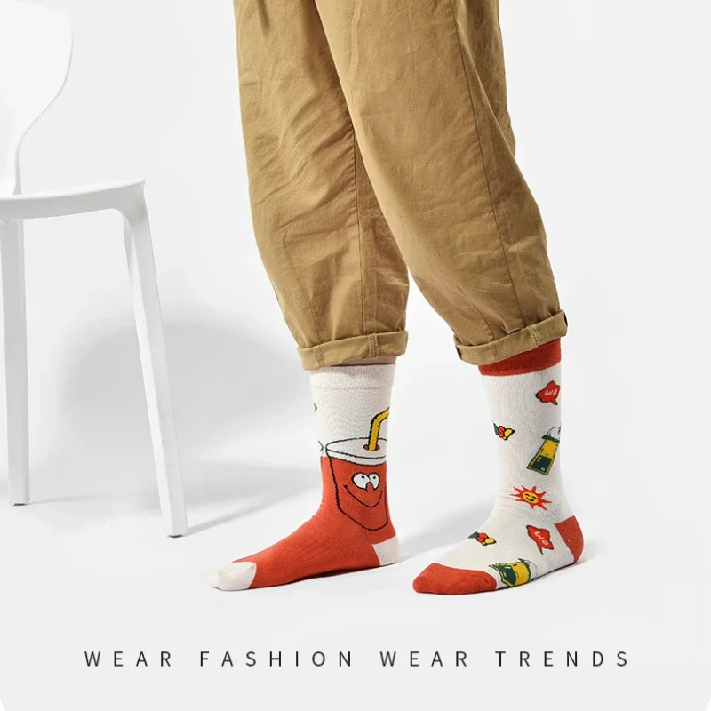 Fashion AB Face Women's Socks  - Street Fashion Youtube 评论和价格