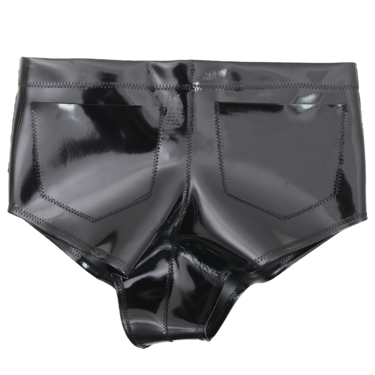 Women Men Glossy Pocket Shorts - Street Fashion Style 评论和价格