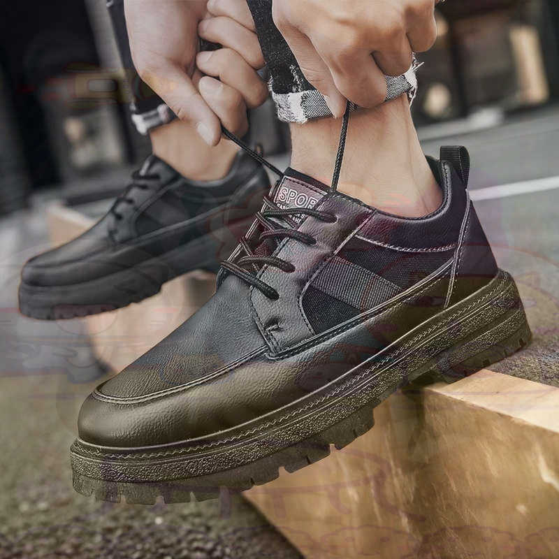 Dark Natural Leather Fashion T - Street Fashion Asian Men 评论和价格