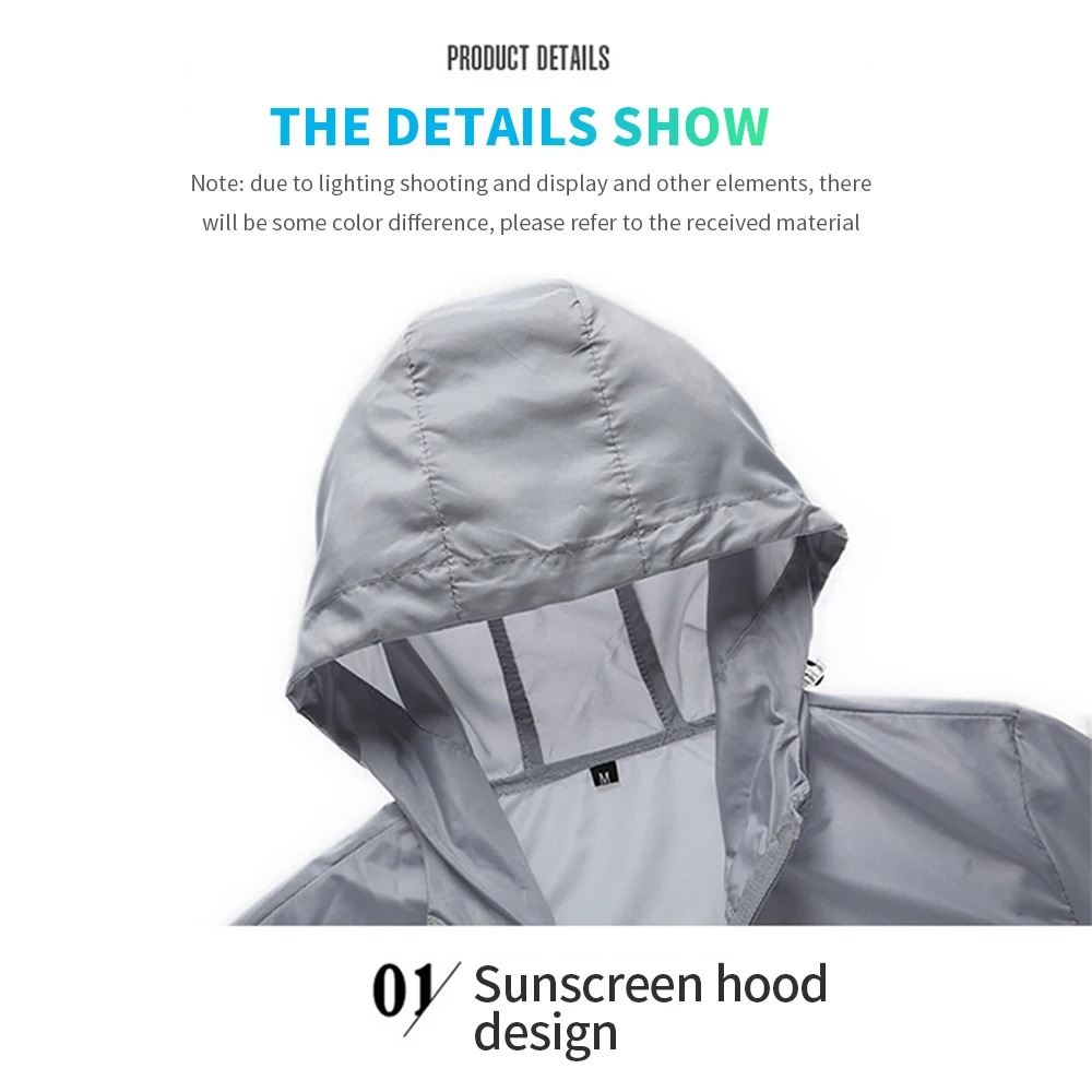 Men's Hooded Sun Protection Ja - Reflective Jacket Running 评论和价格