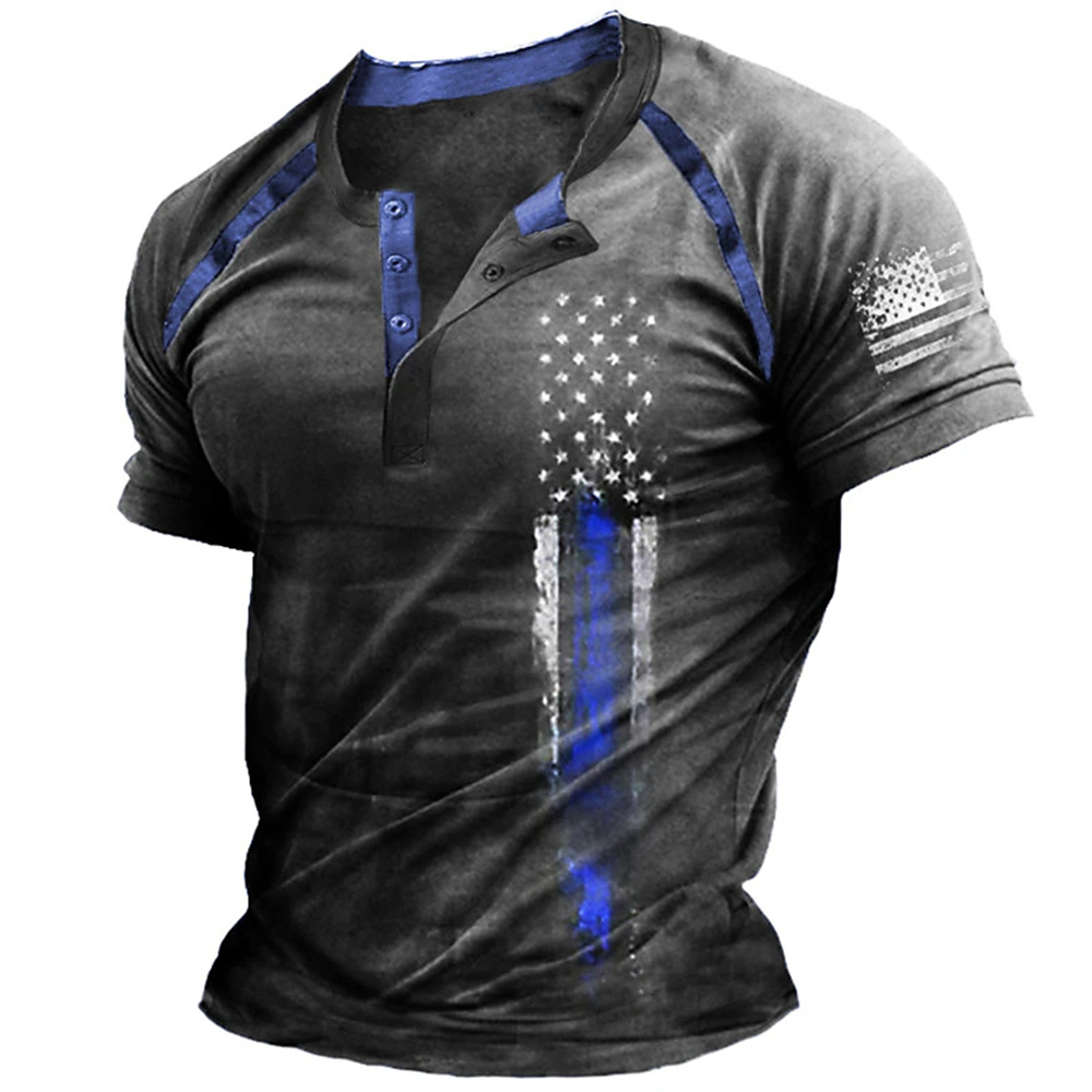 Funny 3D American Flag Print M - Street Fashion Style 评论和价格