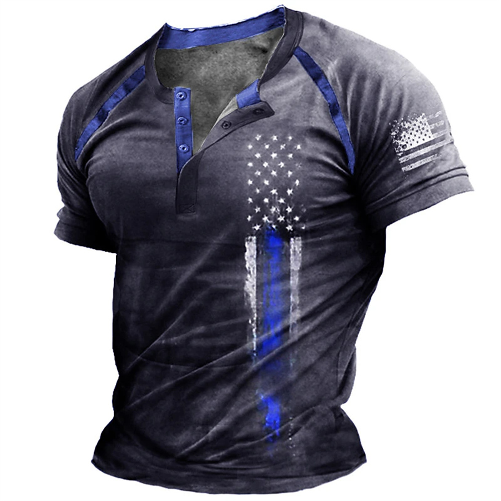 Funny 3D American Flag Print M - Street Fashion Style 评论和价格