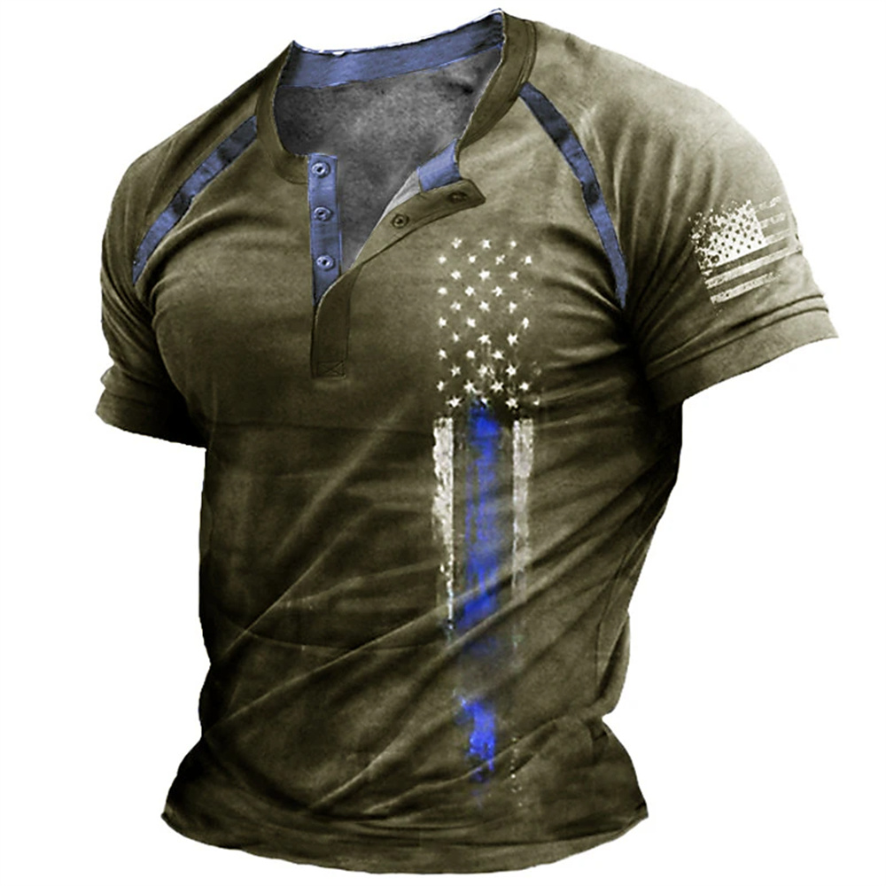 Funny 3D American Flag Print M - Street Fashion Style 评论和价格