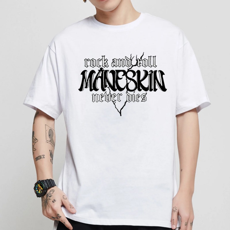 Oversized T Shirt Graphic Mane - Street Fashion Asian 评论和价格