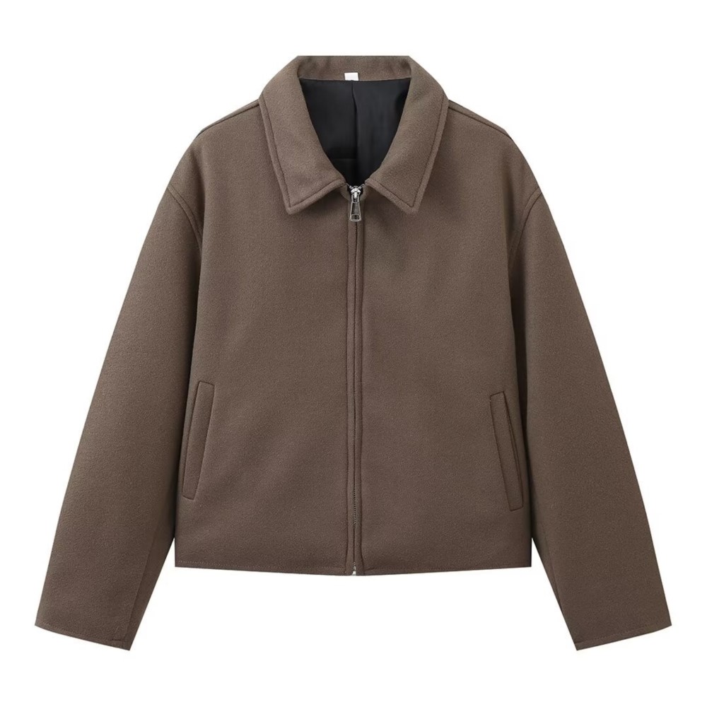 Vintage Solid Brown Turndown C - Street Fashion Shanghai 评论和价格