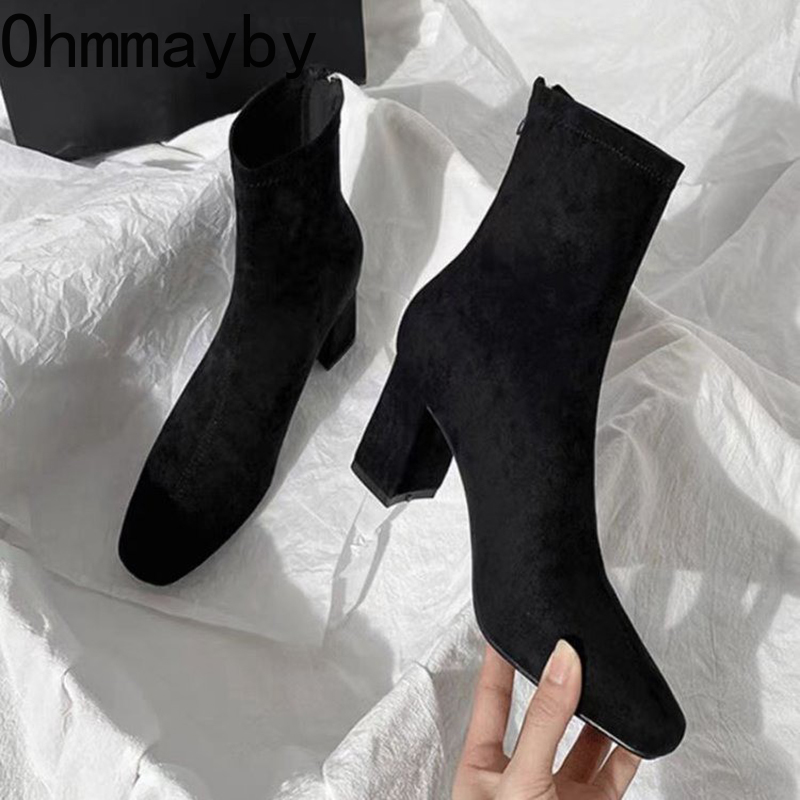 Autumn Winter Square Toe Woman - Street Fashion Rome 评论和价格