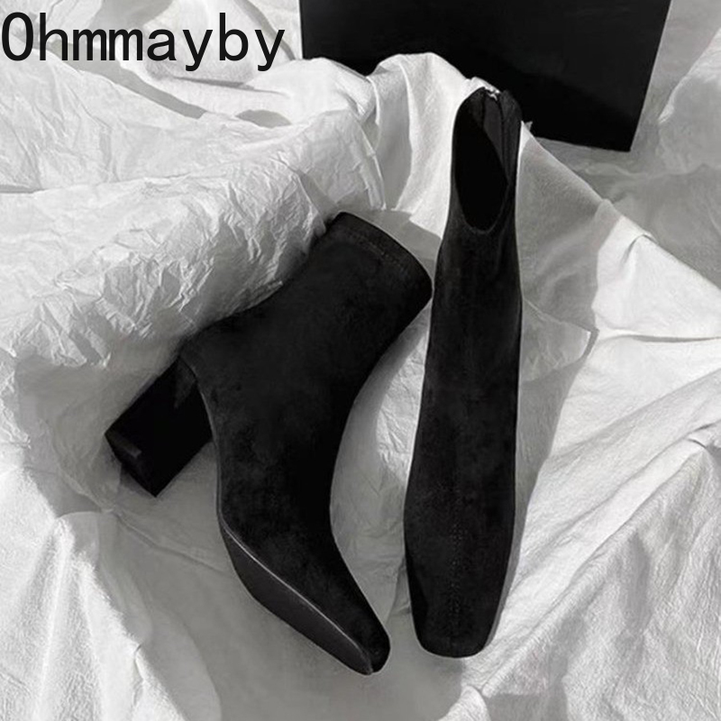 Autumn Winter Square Toe Woman - Street Fashion Rome 评论和价格