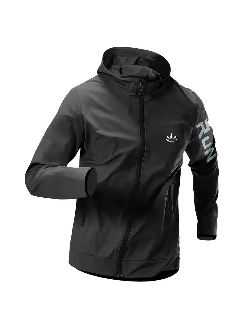Mens Run Hooded Windbreaker Ja - Reflective Jacket Running 评论和价格