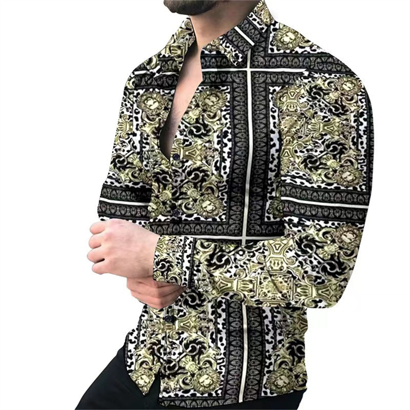 Men's shirt 3D printed shirt o - Street Fashion Shanghai 评论和价格