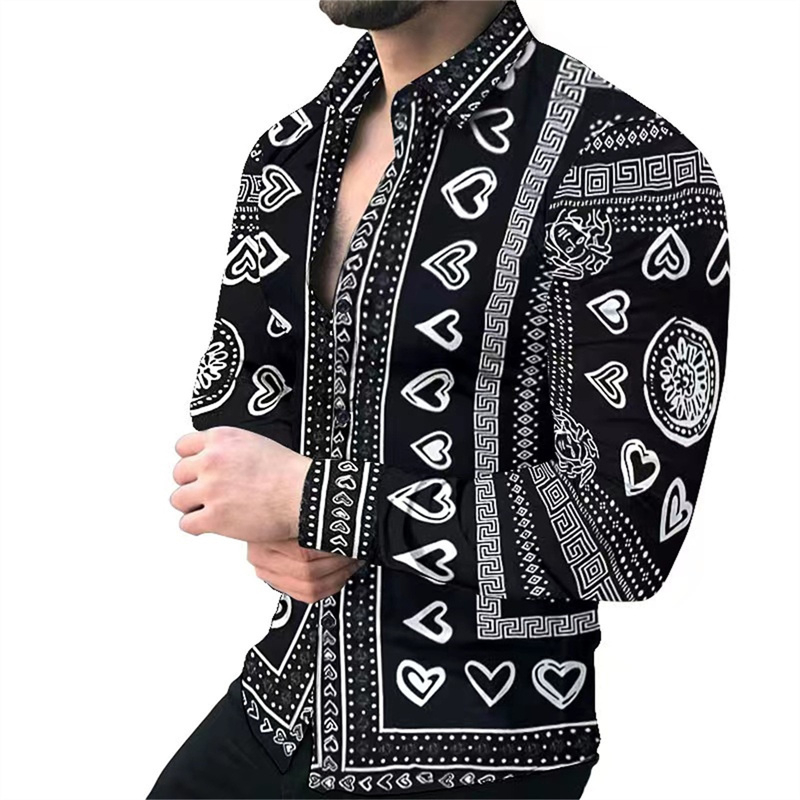 Men's shirt 3D printed shirt o - Street Fashion Shanghai 评论和价格
