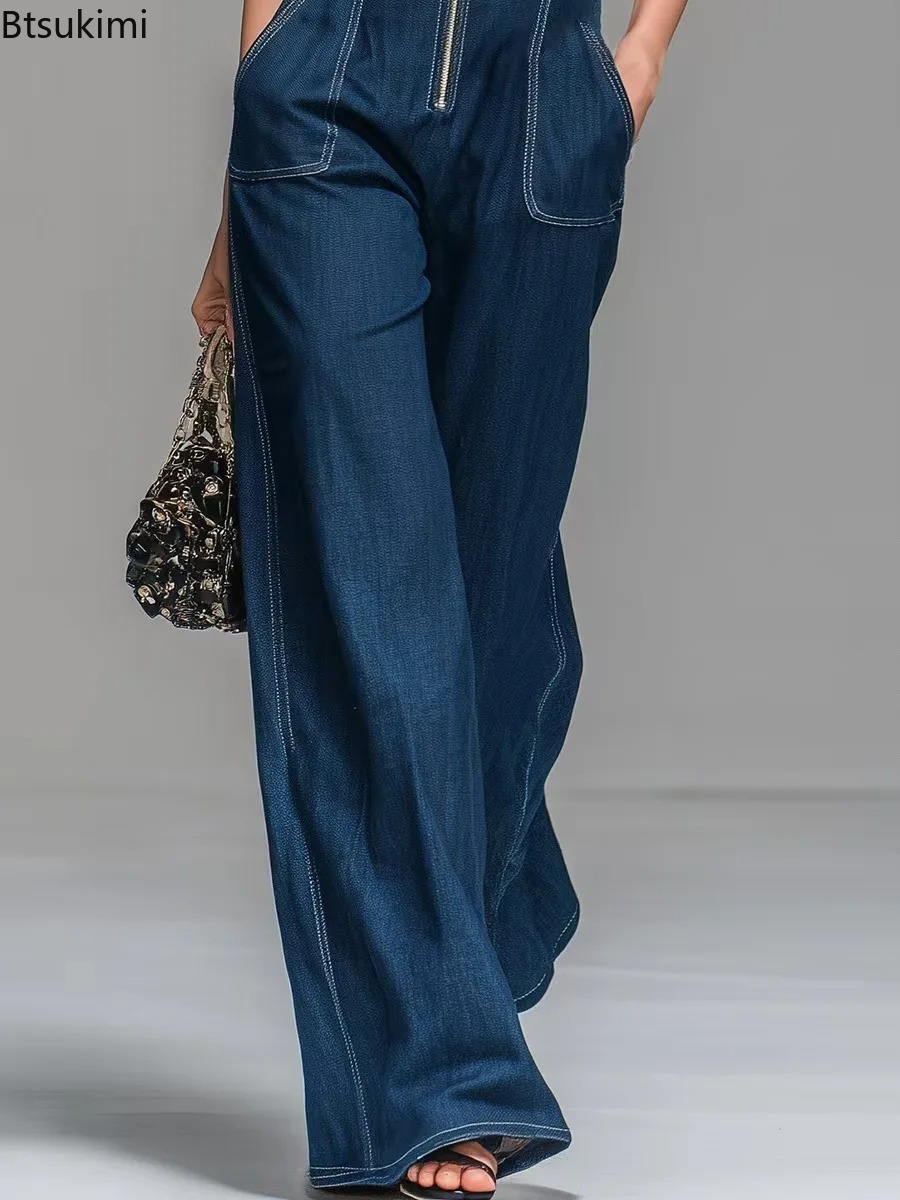 New Women's Sleeveless Denim J - Street Fashion Jeans Women 评论和价格