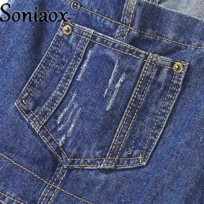 Casual Streetwear Hole Denim J - Street Fashion Jeans Women 评论和价格