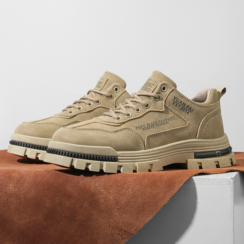 Men's Thick Sole Work Boots No - Street Fashion Walk 评论和价格