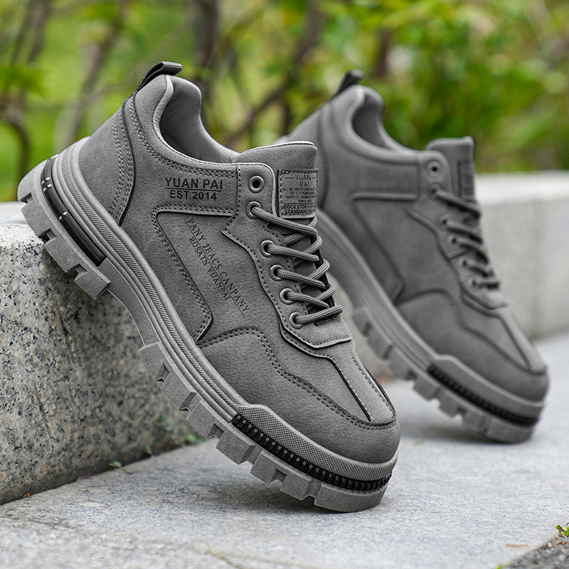 Men's Thick Sole Work Boots No - Street Fashion Walk 评论和价格