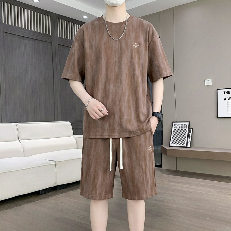 【T-Shirt + 5-Point Shorts】Men' - Street Fashion Style 评论和价格
