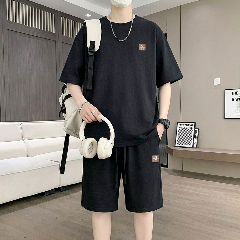 【T-Shirt + 5-Point Shorts】Men' - Street Fashion Style 评论和价格
