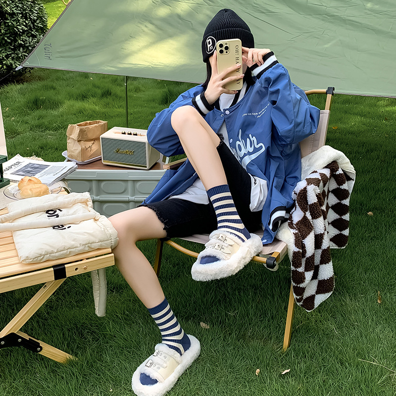 Autumn Women Sports Socks Stri - Street Fashion Youtube 评论和价格